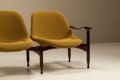 Busnelli Rare Tiki Bench Produced by Busnelli Newly Upholstered Italy 1960s - 4406365