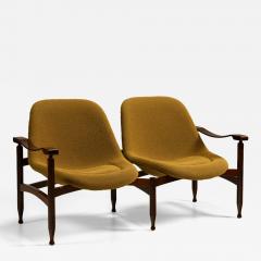 Busnelli Rare Tiki Bench Produced by Busnelli Newly Upholstered Italy 1960s - 4412049