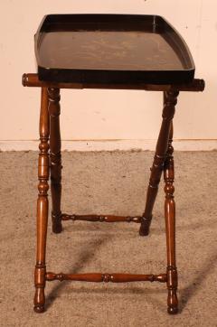 Butler Tray In Lacquered Wood With Asian Decor 19th Century - 3128800
