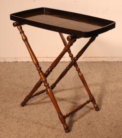 Butler Tray In Lacquered Wood With Asian Decor 19th Century - 3128801