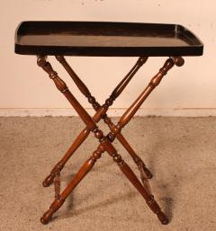 Butler Tray In Lacquered Wood With Asian Decor 19th Century - 3128803