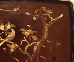 Butler Tray In Lacquered Wood With Asian Decor 19th Century - 3128806