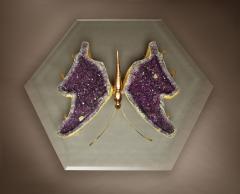 Butterfly Amethyst Geode Coffee Table - 1519691