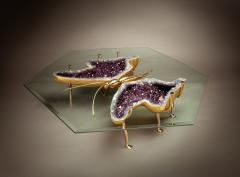 Butterfly Amethyst Geode Coffee Table - 1519692