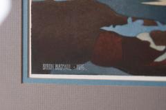 Byron Birdsall Watercolor Snow Landscape Painting Titled Blue Slope 1976 - 4491493