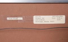 Byron Birdsall Watercolor Snow Landscape Painting Titled Blue Slope 1976 - 4491496