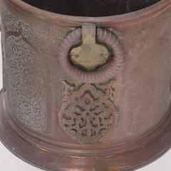 Byzantine style brass bucket or cache pot C 1940  - 3880024