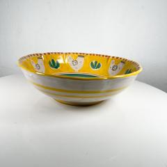 C A S Ceramiche Artistica Solimene Vietri 1980s Solimene Vietri Chicks Hand Painted Ceramic Bowl Yellow and Green Italy - 3059868