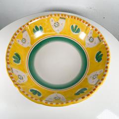 C A S Ceramiche Artistica Solimene Vietri 1980s Solimene Vietri Chicks Hand Painted Ceramic Bowl Yellow and Green Italy - 3059871