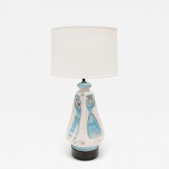 C A S Ceramiche Artistica Solimene Vietri Chic Italian Ceramic Table Lamp with Beautiful Colors and Glazes 1950s - 3476977