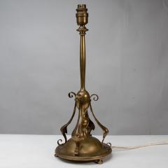 C F A Voysey An Arts Crafts Brass Table Lamp in the Style of C F A Voysey - 4192735