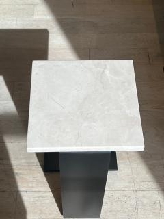 C Form Steel Marble Drinks Table - 3882260