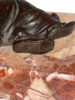 C Kauba Austrian bronze reclining Indian Fill Your Hands  - 4660830