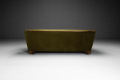 C Lundb k Three Seater Sofa With Oak Frame Europe 1940s - 4212121
