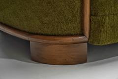 C Lundb k Three Seater Sofa With Oak Frame Europe 1940s - 4212128