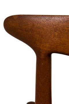 C M Madsens Set of 5 Hans Wegner for C M Madsen Danish Teak and Black Dining Side Chairs - 2789253