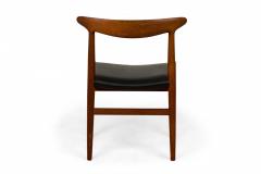 C M Madsens Set of 5 Hans Wegner for C M Madsen Danish Teak and Black Dining Side Chairs - 2789254