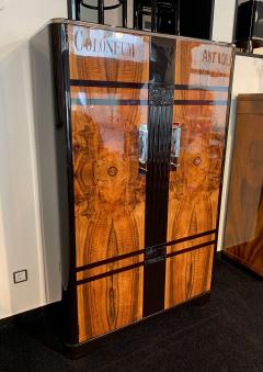 C W S LTD Cabinet Factory Art Deco Armoire Walnut and Dark Brown Lacquer London circa 1930 - 1119717