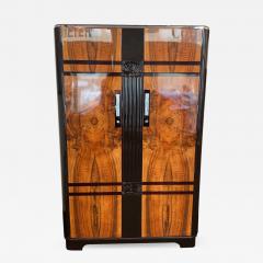 C W S LTD Cabinet Factory Art Deco Armoire Walnut and Dark Brown Lacquer London circa 1930 - 1120101