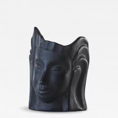 CARLO ALBERTO ROSSI Carlo Alberto Rossi Bucchero Female Head Ceramic Pencil Holder - 4614817