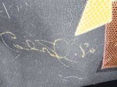 CARLOS FALCHI PICASSO STYLE THE FLAUTIST SNAKESKIN LIZARD FABRIC HANDBAG WALLET SET - 4565437