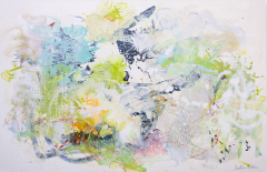 CAROLINA ALOTUS Tender greens Abstract Painting 2022 - 3389403