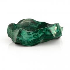 CARVE STONE BOWL MADE FROM A SINGLE PIECE OF MALACHITE  - 2422918