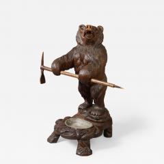 CARVED BLACK FOREST BEAR UMBRELLA STAND - 1921192