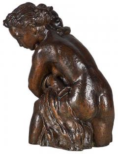 CAST PATINATED BRONZE OF MOTHER AND CHILD - 2351015