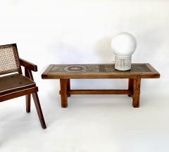 CERAMIC COFFEE TABLE OR BENCH WITH BRUTALIST FRAME ATTR SPANISH ORIGIN - 4827041