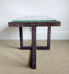 CERUSED OAK TABLE WITH SAINT GOBAIN GLASS - 4529439