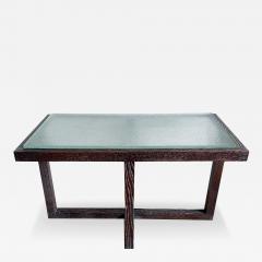 CERUSED OAK TABLE WITH SAINT GOBAIN GLASS - 4532201