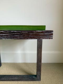 CERUSED OAK TABLE WITH SAINT GOBAIN GLASS - 4531436