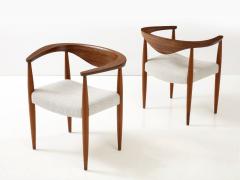 CHARLES VANDENHOVE Pair of WALNUT armchair by Charles Vandenhove - 4489331