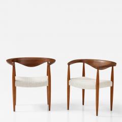 CHARLES VANDENHOVE Pair of WALNUT armchair by Charles Vandenhove - 4491298