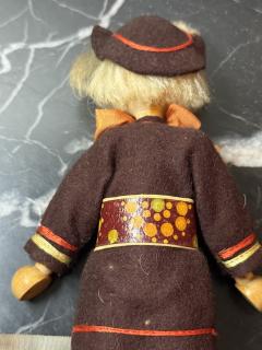 CHARMING 1940S POLISH HANDMADE WOODEN DOLL COUPLE - 4329850