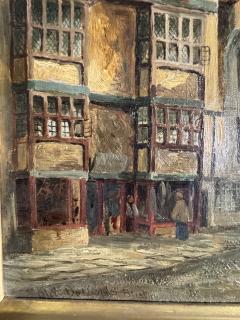 CHARMING PAIR SIGNED EUROPEAN STREET SCENE OIL PAINTINGS IN ORIGINAL GILT FRAMES - 4691200
