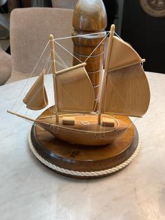 CHARMING WOOD SAILBOAT AND LIGHTHOUSE LAMPS - 2639742