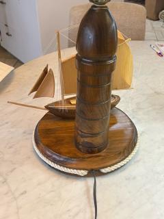 CHARMING WOOD SAILBOAT AND LIGHTHOUSE LAMPS - 2639745