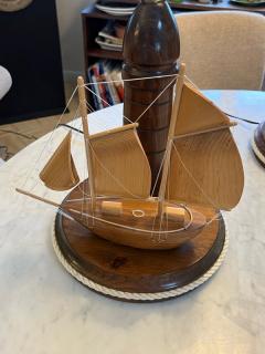 CHARMING WOOD SAILBOAT AND LIGHTHOUSE LAMPS - 2639746