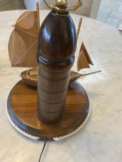 CHARMING WOOD SAILBOAT AND LIGHTHOUSE LAMPS - 2639751