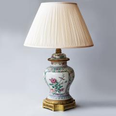 CHINESE FAMILLE ROSE PORCELAIN VASE CONVERTED TO A LAMP - 1267134