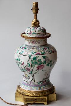 CHINESE FAMILLE ROSE PORCELAIN VASE CONVERTED TO A LAMP - 1269231