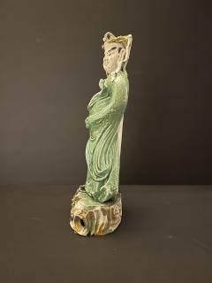 CHINESE FAMILLE VERTE BISCUIT PORCELAIN FIGURE - 4402611