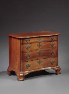 CHIPPENDALE BLOCKED END OXBOW CHEST - 1899554