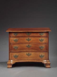 CHIPPENDALE BLOCKED END OXBOW CHEST - 1899555