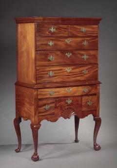 CHIPPENDALE CARVED FLAT TOP HIGHBOY - 1899533