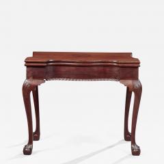 CHIPPENDALE SERPENTINE FOUR LEGGED CARD TABLE - 1898751