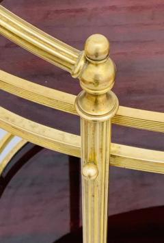CIRCA 1960 TWO TIERED OVAL BRASS SERVING TROLLEY - 3540305