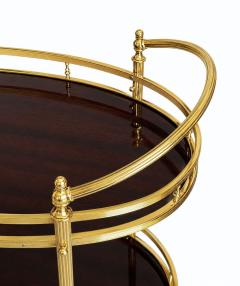 CIRCA 1960 TWO TIERED OVAL BRASS SERVING TROLLEY - 4728809